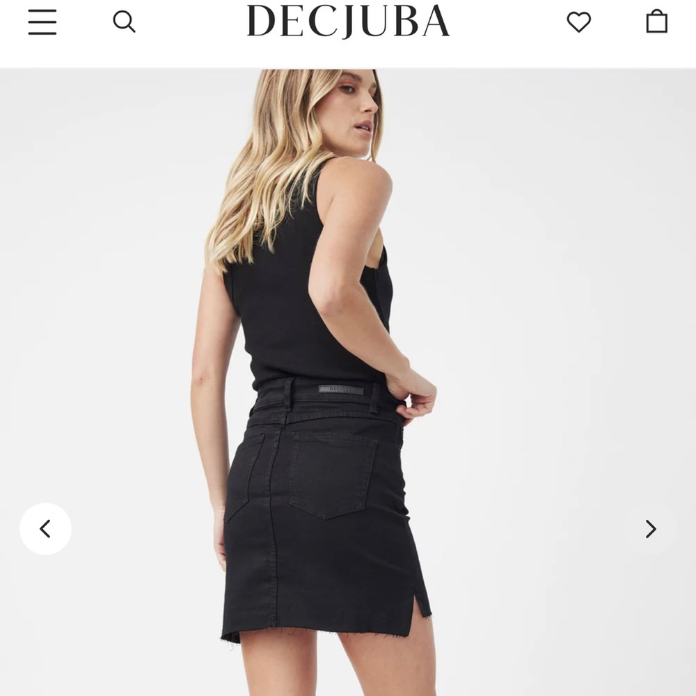 Decjuba Gina Step Hem Denim Skirt